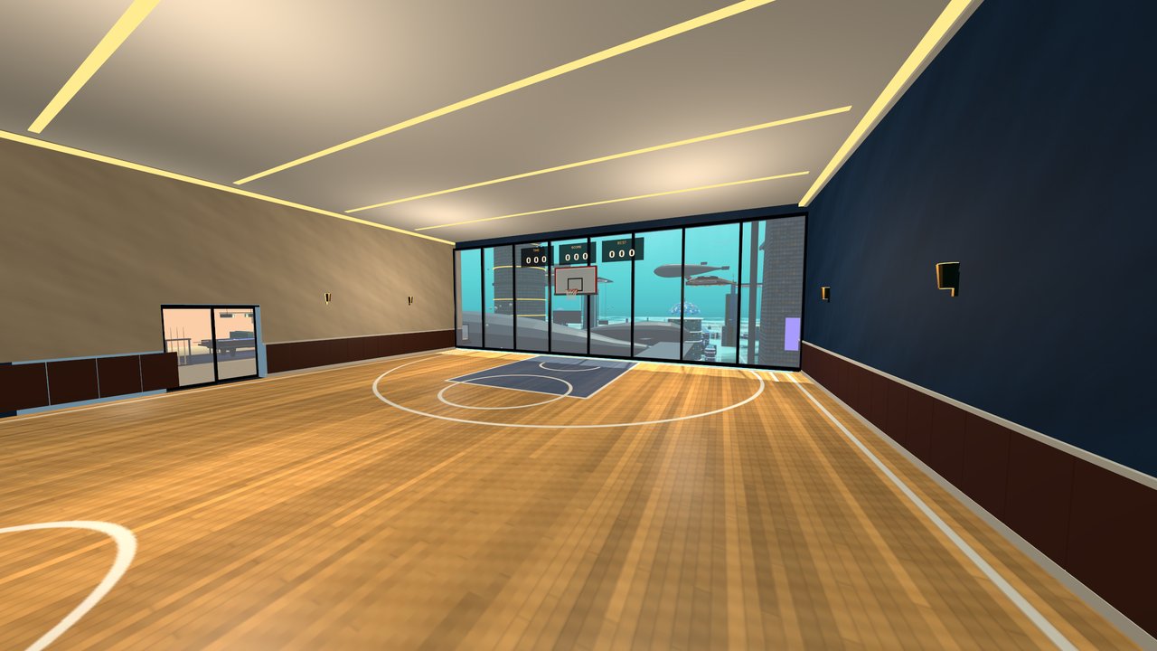 The full basketball court